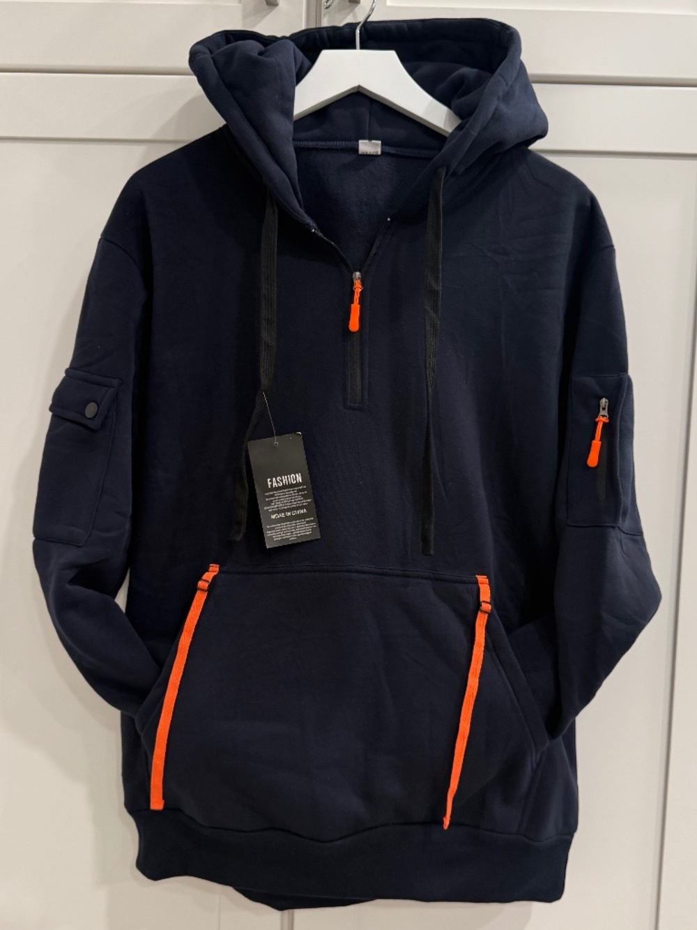 Fashion navy hoodie